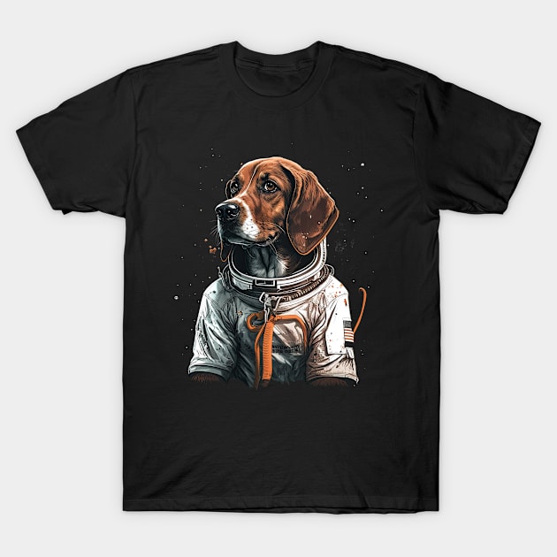 Pointer dog astronaut T-Shirt by JayD World